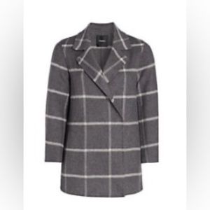 Theory Clairene wool-cashmere coat, grey
